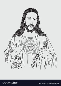 jesus holding the sacred heart in his hands