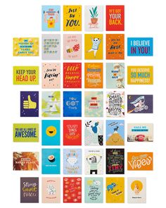 a collage of different greeting cards with the words, i believe in your heart