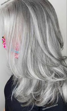 Bob Riccio, Silver White Hair, Hair Layers, Salt And Pepper Hair, Grey Hair Inspiration, Gray Hair Growing Out, Natural Gray Hair