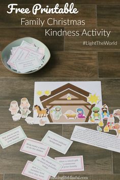 a christmas nativity activity for kids with the text free printable