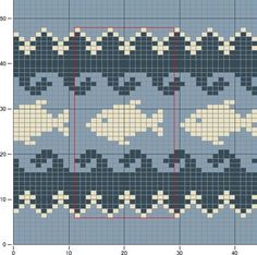 a cross stitch pattern that looks like it has been made with different colors and shapes