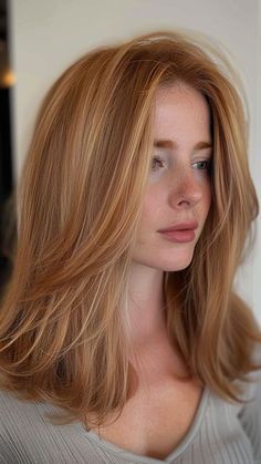 30+ Summer Hair Colors For Dark Hair 2024 - Fashion Tips Tricks Hair Colors That Suit Olive Skin, Lily Bloom Hair Color, No Layers Long Hair, Golden Retriever Hair Color, Lowlights On Ginger Hair, Redhead Money Piece, Virgin River Mel Hair, Shoulder Length Ginger Hair, Old Money Red Hair