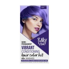 Semi Permanent Purple Hair Dye, Arctic Fox Hair Dye Combinations Purple, Bright Violet Hair, Arctic Fox Hair Dye Lavender, Purple Punk Hair, Splat Hair Dye, Clairol Natural, Clairol Natural Instincts