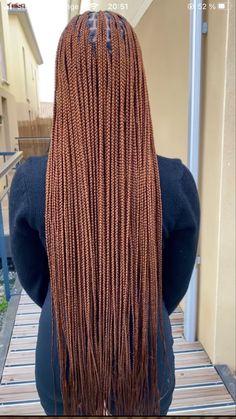 Brownish Red Box Braids, 99j Goddess Box Braids, Buttlength Knotless Box Braids Medium, Colour 340 Knotless Braids, Box Braids Ginger Color, Reddish Brown Braids Black Women, Long Brown Box Braids, Small Ginger Knotless Braids, Braids Colours For Black Women