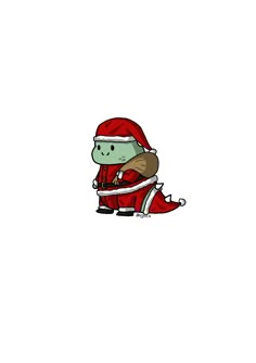 an image of a cartoon character wearing a santa suit