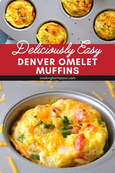 an image of delicious easy dinner omelet muffins in a muffin tin