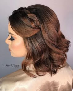 Prom Hairstyle, Hairdos For Short Hair, Hairstyles For Medium Length Hair, Short Wedding Hair, Haircuts For Medium Hair, Short Hair Color, Penteado Cabelo Curto, Short Hair Updo, Hairstyles Braids