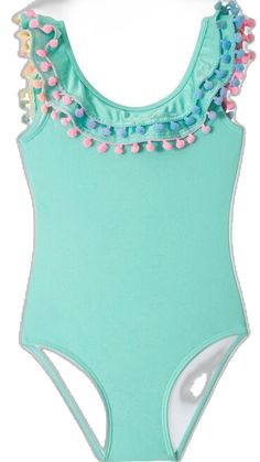 Playful Green Swimwear For Pool, Playful Green Pool Swimwear, Cute Sleeveless Swimwear For Pool, Playful Green Tankini For Summer, Playful Green Swimwear For Beach Season, Playful Green Swimwear For Beach Party, Playful Green Tankini For Swimming, Turquoise Sleeveless Tankini For Swimming, Cute Green Swimwear For Summer