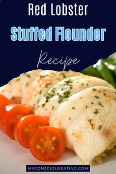 Red Lobster Stuffed Flounder on a serving platter