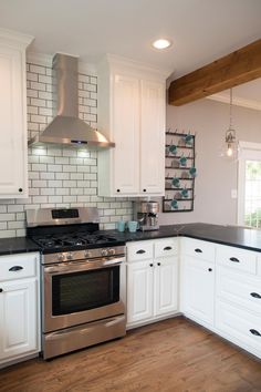 the kitchen is clean and ready to be used by someone who likes it on instagram