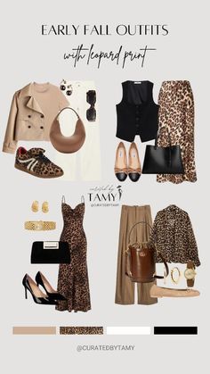 Fall Outfits Stylish, How To Mix Prints Outfits, Cheetah Turtleneck Outfit, Cheetah Bag Outfit, Neutral Fall Outfits Women, Leopard Style Outfits, Leopard Fall Outfit, Leopard Outfit Ideas Classy, Leopard Print Dress Outfit Winter