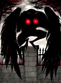 an image of a creepy monster with red eyes