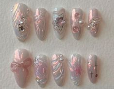 Pink Chrome Nails, Mermaid Nails, Really Cute Nails, Best Acrylic Nails, Almond Nails