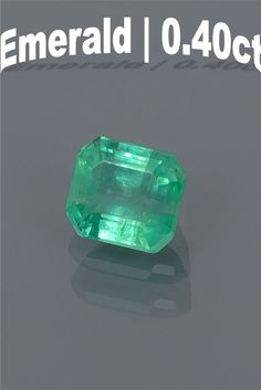 ◊ Emerald Loose Natural Gemstone ◊ Carat Weight: 0.40ct ◊ Cut: Emerald Shape ◊ Color: Green ◊ Clarity: Slightly Included (see below) ◊ Measurement: 4.44×3.98×2.89mm ◊ Treatment: Oiled ◊ Mineral: Beryl ◊ Birthstone: May ◊ Stock No. 20051 Gem Jewelry, Month Of May, Emerald Ring, Gemstone Colors, Jewelry Supplies