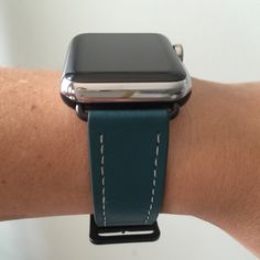 Apple Watch Cuff Band, Replacement Strap, Genuine Leather, Black Hardware. Compatible With Apple Watch 1-8, Se, Sport And Hermes Editions. Sizes Available 38mm/40mm/41mm And 42mm/44mm/45mm Hardware Color Black Unisex - Men & Women ::Other Styles And Colors Available:: Hw Colors: Silver, Series 1 - 2 Gold, Series 3-6 Gold, Rose Gold, Space Gray, Black Get 15% Off When You Buy 2. Add To Bundle, Discount Will Apply. Only Band Is For Sale; Watch Not Included. Blue Apple Watch, Apple Watch Leather Band, Apple Watch Cuff, Gray Space, Apple Watch Leather, Blue Apple, Sport Model, Apple Watch 1, Space Black