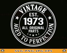 an old fashioned logo with the words vintage est 1932 all original parts to perfect