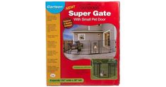 the new outdoor super gate with small pet door