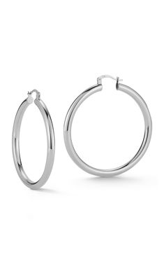 You may now complete your outfit with these Sterling Silver Large Tube Hoop Earrings from Relativity. Add these stunning earrings to your designer jewelry collection and prepare to be the centre of attention everywhere you go. Their design makes them versatile enough to go with many different looks. Product Care : Wipe with Damp cloth Material : 925 Sterling Silver Tube Hoop Earrings, Designers Jewelry Collection, Bootie Sandals, Straw Bags, Sneaker Slippers, Cloth Material, Baby Boy Shoes, Earrings In Gold, Stunning Earrings