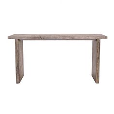 the wooden table is made out of wood and has two legs on each side, with one