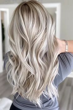 40+ Gorgeous Blonde Highlights Ideas To Try This Year - Flo's Blog Pearl Blonde Hair Highlights, Cream Blonde Hair Balayage Dark Roots, Frost Blonde Hair, Blonde Dementional Highlights, Icy Blonde Highlights On Blonde Hair, Full Blonde Highlights On Brown Hair, Dimensional Blonde With Lowlights, Icy Platinum Blonde Hair, Heavy Blonde Highlights