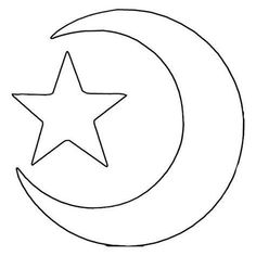 the crescent and star are in the shape of a crescent with a star on it