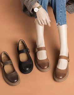 Autumn Shoes 2024, Shoes For Women Classy, Mary Jane Shoes Outfit Dress, Marie Jane Shoes, Chunky Mary Janes Outfit, Brown Mary Jane Shoes, Flat Mary Janes, Chunky Mary Janes, Old Lady Shoes