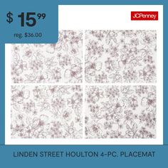 the coup for linden street houston placemats is $ 15 99 and it's only