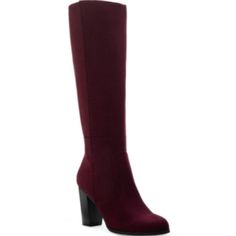 About This Item. A Sleek And Stretchy Fit Flatters Your Legs In Style & Co's Addyy Dress Boots While A Cushioned Design Keeps You Comfortable. 3" Block Heel Shaft Height: 13-1/2"; Circumference: 14-1/2"; Measured On A Size 6 Round-Toe Boots With Side Zipper Closure Cushioned Insole; Memory Foam; Breathable Lining; Flexible Slip-Resistant Sole Note: Shaft Height And Circumference Vary By Size Stretch Microsuede Fabric Or Manmade Uppers; Manmade/Fabric Lining; Manmade Sole Imported We Ship Fast, A Winter Knee-high Burgundy Boots, Burgundy Knee-high Winter Boots, Burgundy Knee-high Boots For Winter, Fitted Burgundy Boots For Winter, Fitted Burgundy Heeled Boots For Winter, Tall Winter Boots With Almond Toe, Tall Almond Toe Winter Boots, Fitted Burgundy Boots For Fall, Formal Burgundy Boots Medium Width