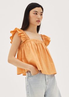 Ruffle Sleeve Top, Ruffled Sleeve Top, Summer Essentials, Sleeve Top, How To Wear, Black