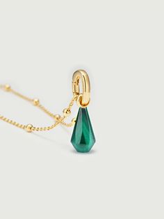 This Lucky Charm Geometric Malachite Pendant showcases malachite with a unique geometric design to provide an elegant, timeless look. Enjoy the natural beauty of malachite and its protective properties as a lucky charm to bring good luck. Details Recycled Silver: 18ct gold vermeil Stone: Natural Malachite Gemstone. Meaning: Protection. Total height: 24.5mm ( 13.1mm without bail) Width: 7.2mm Removable Pendant Clasp No chain provided - choose your own for a perfect fit! Modern Green Malachite Jewelry, Modern Green Drop Jewelry, Gold Malachite Jewelry For May Birthstone, Malachite Pendant, Luxury Jewelry Brands, Mineral Stone, Ring Pendant Necklace, Recycled Silver, Pendant Rings