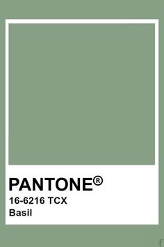 pantone's green paint is shown with the words, base and bottom corner