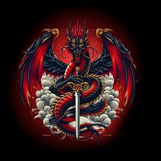 Dragon Sigil, Dragon Banner, Flaming Dragon, Dragon Tattoo Ideas, Majestic Dragon, Dragon Tattoos, Copperplate Calligraphy, Dragon Scales, Mask Tattoo