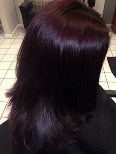 Cherry Dark Red Hair, Dark Red Wolf Cut, Reddish Black Hair, Plum Black Hair, Dark Red Purple Hair, Red Wolf Cut, Merlot Hair, Dark Cherry Hair, Plum Hair Color