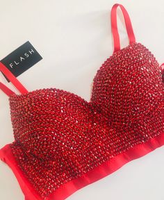 💎Free Standard delivery to UK, Europe USA and Canada 💎 Tracked and signed will incur An additional fee - please contact me regarding this  🤩💯 check my Instagram @flashbyemma for updates on upcoming styles plus videos of my items so you can see them in more detail 🤩 ❤️Stunning Red bustier hand embellished with real crystal rhinestones. Available in either red or silver diamond embellishment  This bustier looks amazing under a chic blazer with trousers or on its own for those who dare to bare Diamond Bralette, Barbie Halloween Costume, Barbie Halloween, Red Bralette, Wedding After Party, Cowgirl Costume, Chic Blazer, Baby Pink Colour