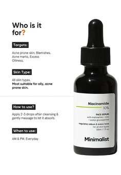 For Acne Marks, Blemishes & Oil Balancing with Zinc | Skin Clarifying Anti Acne Serum for Oily & Acne Prone Skin Serum For Oily Acne Prone Skin, Retinol For Acne Prone Skin, Serum For Acne Marks, Face Serum For Oily Skin, Serum For Acne Prone Skin, Serums For Oily Skin, Nodule Acne, Retinol For Acne, Anti Acne Serum