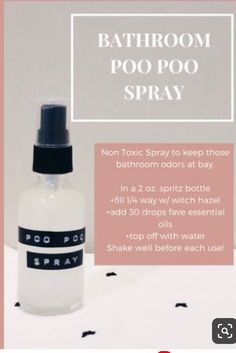 Poopourri Spray, Diy Poopourri, Fun Bathrooms, Poo Spray, Helichrysum Essential Oil, Poo Poo, Homemade Cleaning Solutions