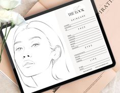 Face Chart Template, Mua Business, Client Consultation, Face Chart, Chart Template, Makeup Product, Model Face, Blank White, White Canvas