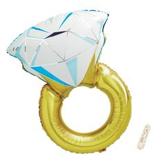 an inflatable ring with a diamond on it