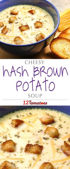 cheesy mash brown potato soup is an easy and delicious side dish recipe