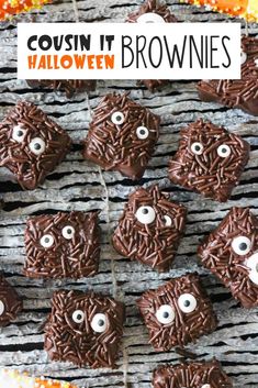 chocolate treats with googly eyes and eyeballs on them