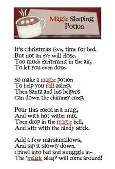 a poem written in the language of christmas eve, time for bed