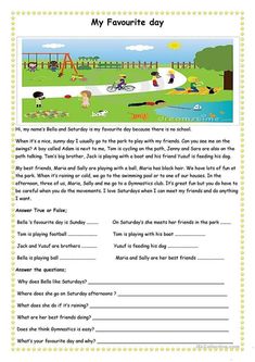 a printable worksheet for children to learn how to play in the park