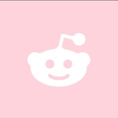 a pink background with a white smiley face on the bottom right corner, and a black frame in the middle