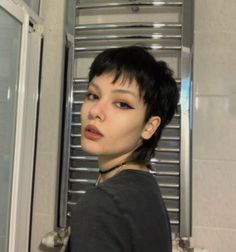 Short Black Mullet, Female Mullet Short, Short Mullet Hair, French Pixie Cut, Mullet Tomboy, Very Short Mullet, Short Mullet Women, Pixie Cut Mullet, Shaggy Short Hair