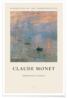 the cover of an exhibition of impressionist's paintings, including boats in water