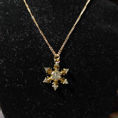 Rhinestones On A Beautiful Snowflake Necklace. Holiday Winter Beautiful. Golden Chain 18"+2". Great Stocking Stuffer. Zinc Alloy. Gold Snowflake Necklace, Gold Lanterns, Movie Outfits, Necklace Gold Chain, Snowflake Necklace, Gold Snowflake, Coin Pendant Necklace, Golden Chain, Bear Necklace