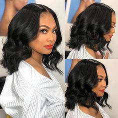 Layered Shoulder Length Wig, Silk Press Natural Hair Instructions, Kort Bob, Corte Bob, Hair Patterns, Short Human Hair Wigs, Remy Human Hair Wigs, People Brand, Body Wave Wig