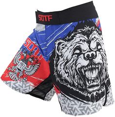 two men's boxers with different designs on them