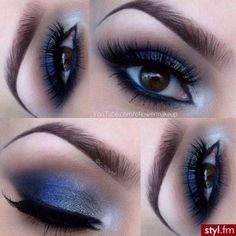 47 Ideas Wedding Makeup Blue Dress Wedding Makeup Blue, Trendy Makeup, Blue Eyeshadow, Products Makeup, Blue Makeup, Blue Eye Makeup, Smokey Eye Makeup