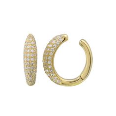 Style does not expire when you have earrings this striking on your lobes, so spoil yourself to these Dome Micro Pave 6-Row Diamond 14K Gold Cuff Earrings. Characterized by the 14 k gold construction, the earrings are enriched by sparkling diamonds that tell a story of pure luxury. Item is MADE TO ORDER & it may take 2-8 Weeks to Ship. Although our jewelers are timely in creating your item and most items ship sooner, please contact us if you need your item expedited and we may be able to accommod Gold Cuff Earrings, Diamond Ear Cuff, Pave Jewelry, Gold Cuffs, Trendy Necklaces, Cuff Earrings, Rose Gold Earrings, Micro Pave, Sparkle Diamonds